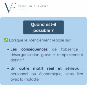 Cas ou le licenciement pendant la maladie est permis
