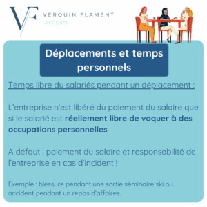 Déplacements professionnels - temps libre